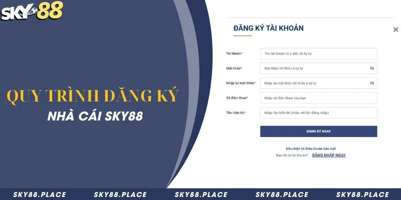 Các bước đăng ký tài khoản chơi tại nhà cái cá cược thể thao Sky88